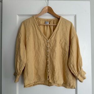 Esby Linen Top in Brulee